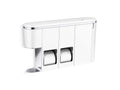 KOHLER K-29154-LWW-CP Clean Haven Hygiene station with dual toilet paper dispenser, left-side mount, White - Polished Chrome