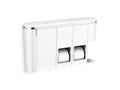 KOHLER K-29154-RWW-CP Clean Haven Hygiene station with dual toilet paper dispenser, right-side mount, White - Polished Chrome