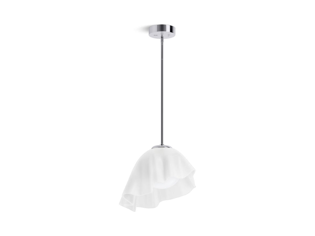 KOHLER K-32695-PELED-CPL Landshapes By Daniel Arsham 14-3/4" Pendant - Polished Chrome