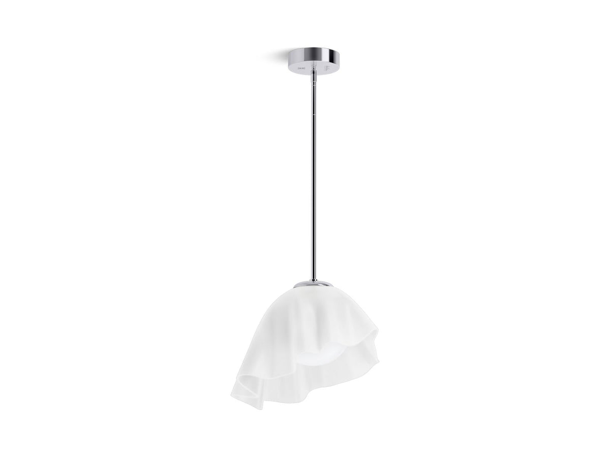 KOHLER K-32695-PELED-CPL Landshapes By Daniel Arsham 14-3/4" Pendant - Polished Chrome