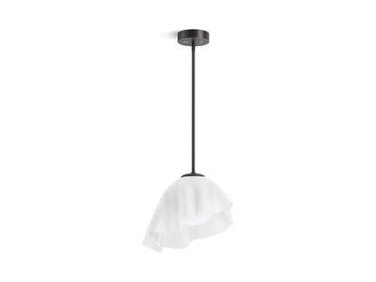 KOHLER K-32695-PELED-BLL Landshapes by Daniel Arsham 14-3/4" pendant - Matte Black