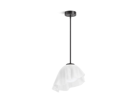 KOHLER K-32695-PELED-BLL Landshapes by Daniel Arsham 14-3/4" pendant - Matte Black