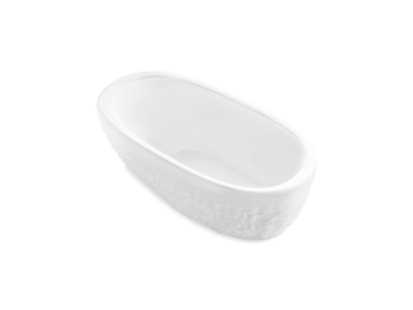 KOHLER K-32131-HW1 Landshapes By Daniel Arsham 69-1/2" X 34-1/2" Freestanding Bath - Honed White
