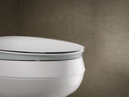 KOHLER K-57777-GCF-0 Cymbal Readylatch Quiet-Close Elongated Toilet Seat - White