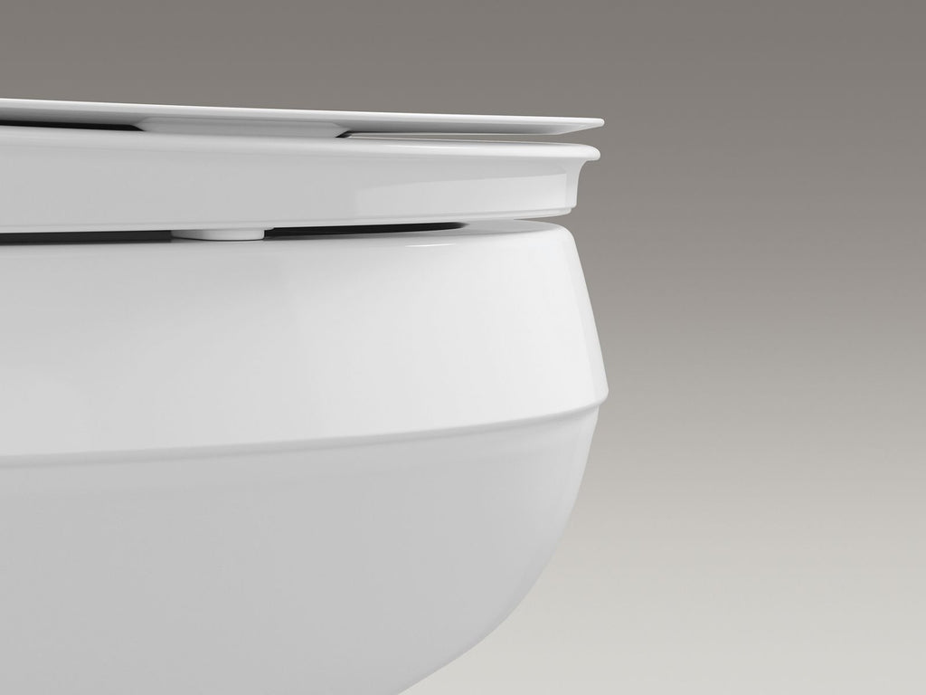 KOHLER K-57777-WCF-0 Cymbal Readylatch Quiet-Close Elongated Toilet Seat - White