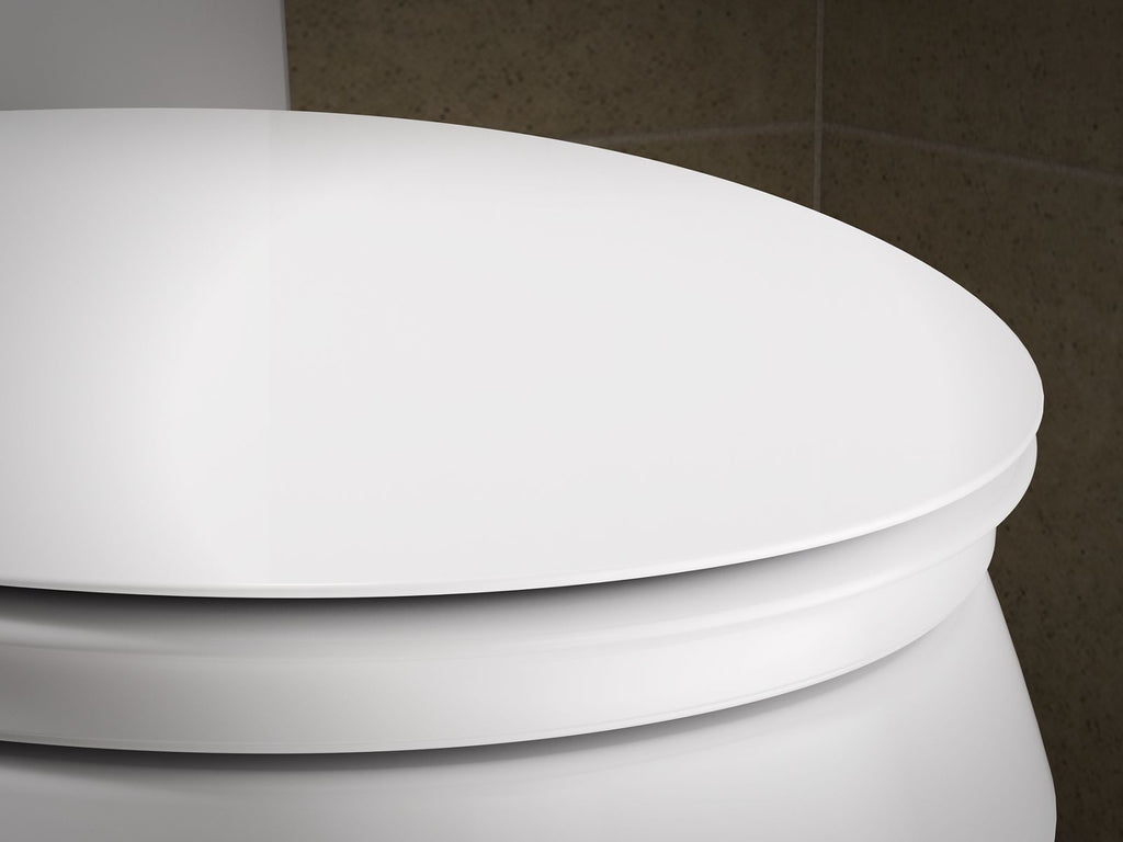 KOHLER K-57777-WCF-0 Cymbal Readylatch Quiet-Close Elongated Toilet Seat - White