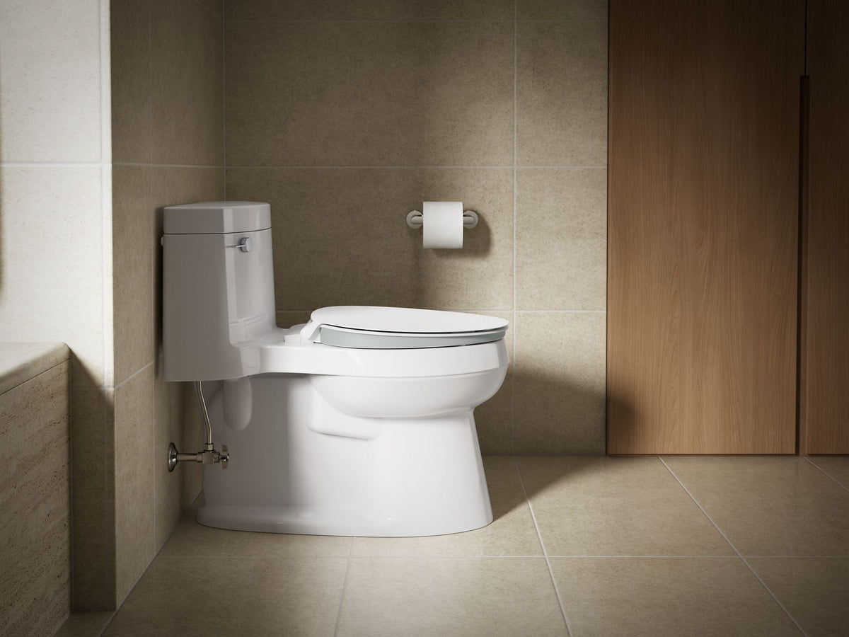 KOHLER K-57777-GCF-0 Cymbal Readylatch Quiet-Close Elongated Toilet Seat - White