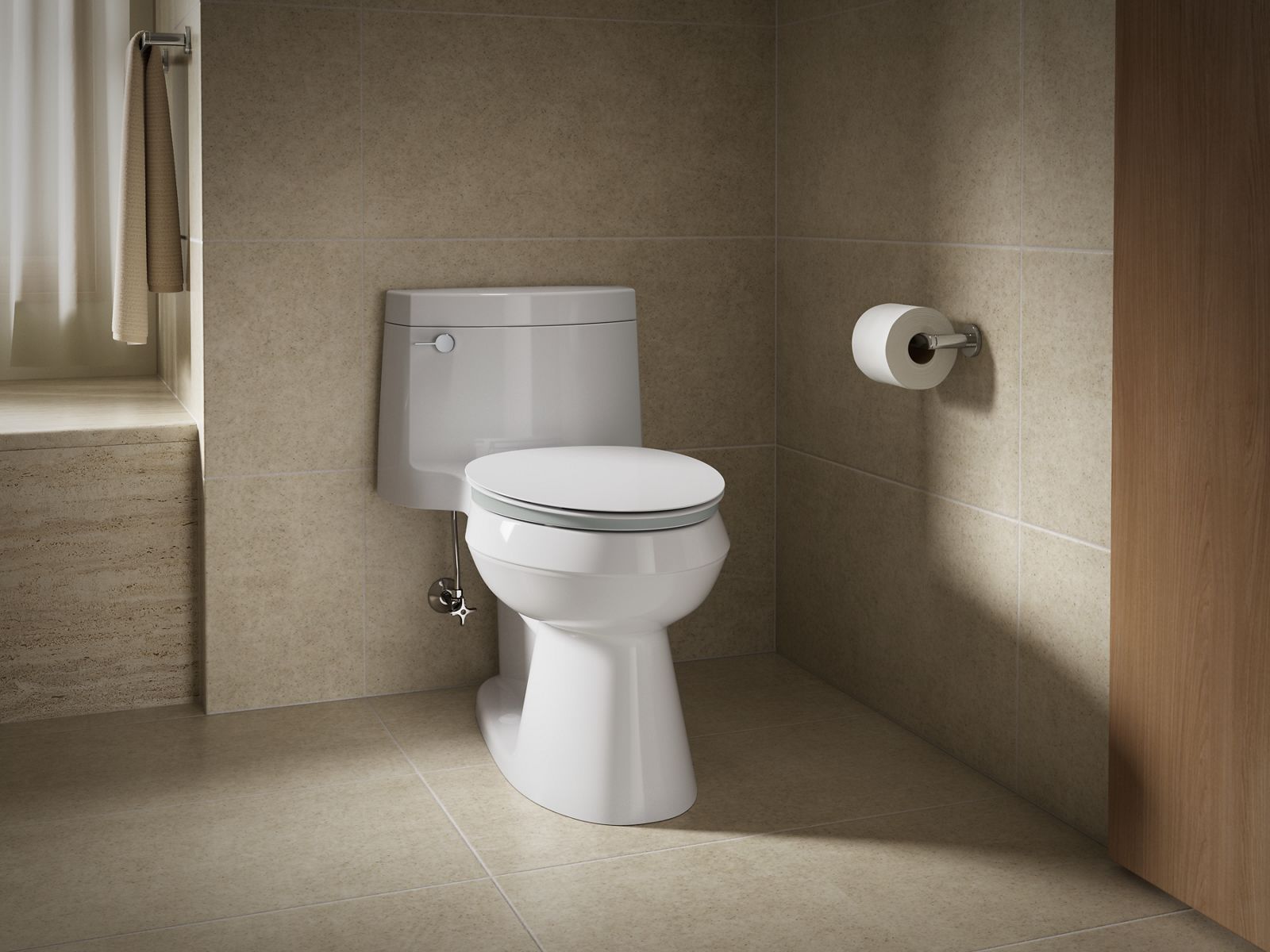 KOHLER K-57777-GCF-0 Cymbal Readylatch Quiet-Close Elongated Toilet Seat - White