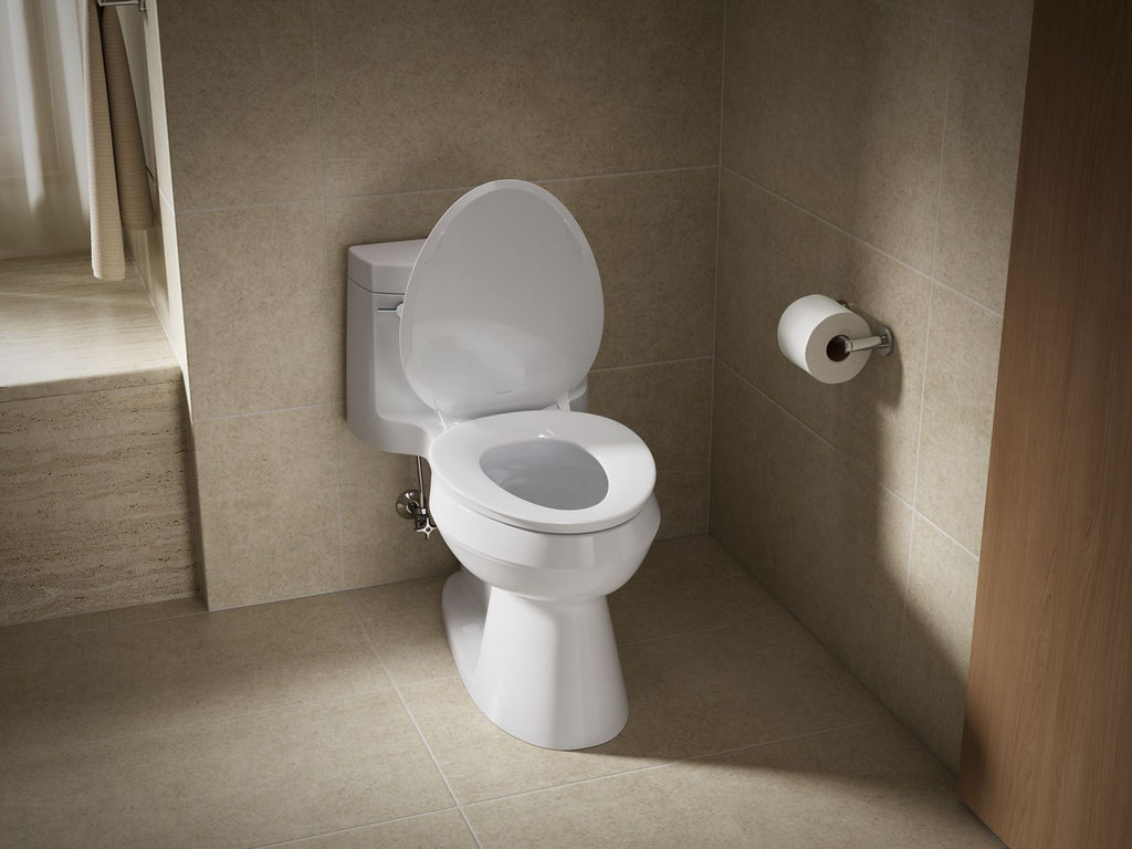 KOHLER K-57777-WCF-0 Cymbal Readylatch Quiet-Close Elongated Toilet Seat - White