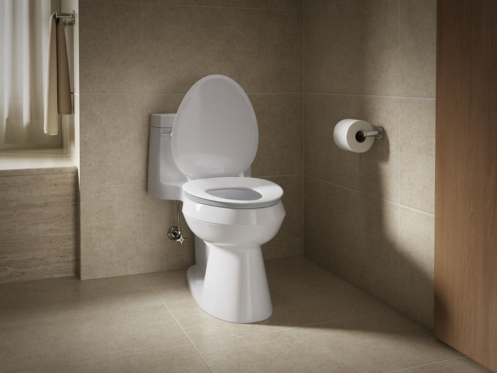KOHLER K-57777-GCF-0 Cymbal Readylatch Quiet-Close Elongated Toilet Seat - White