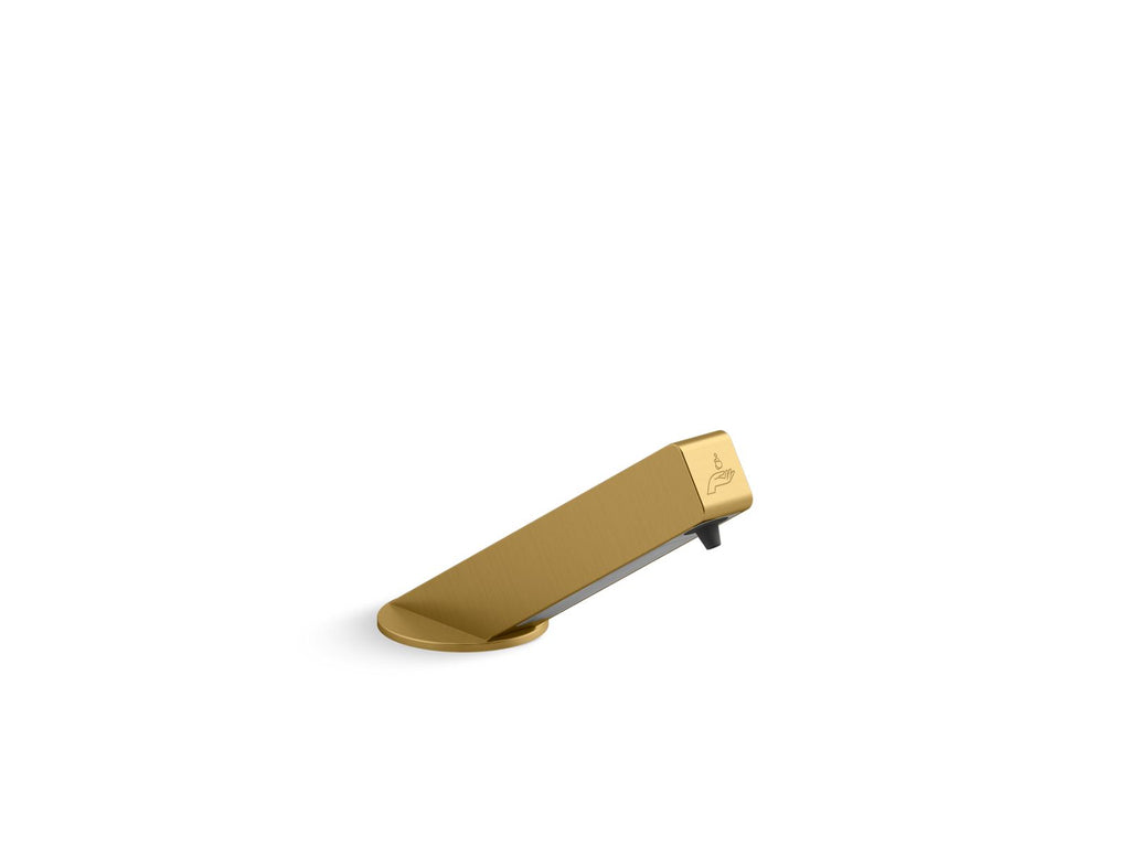 KOHLER K-25196-2MB Angle Touchless Foaming Soap Dispenser, Ac-Powered - Vibrant Brushed Moderne Brass