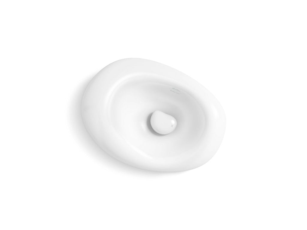KOHLER K-32300-0 Landshapes By Daniel Arsham 21-1/2" Oval Vessel Bathroom Sink, No Overflow - White
