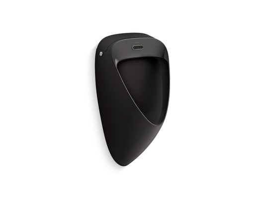 KOHLER K-28082-1DC-7 Tend Washout half-stall 0.125 gpf touchless urinal, rear spud - Black Black