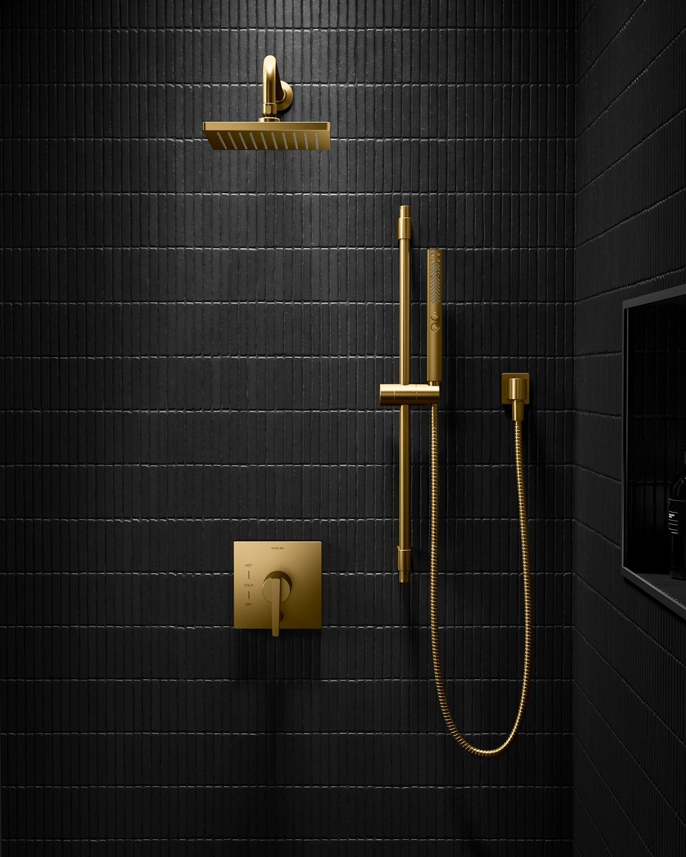 KOHLER K-26273-G-2MB Honesty Showering Package With Rite-Temp Valve In Vibrant Brushed Moderne Brass