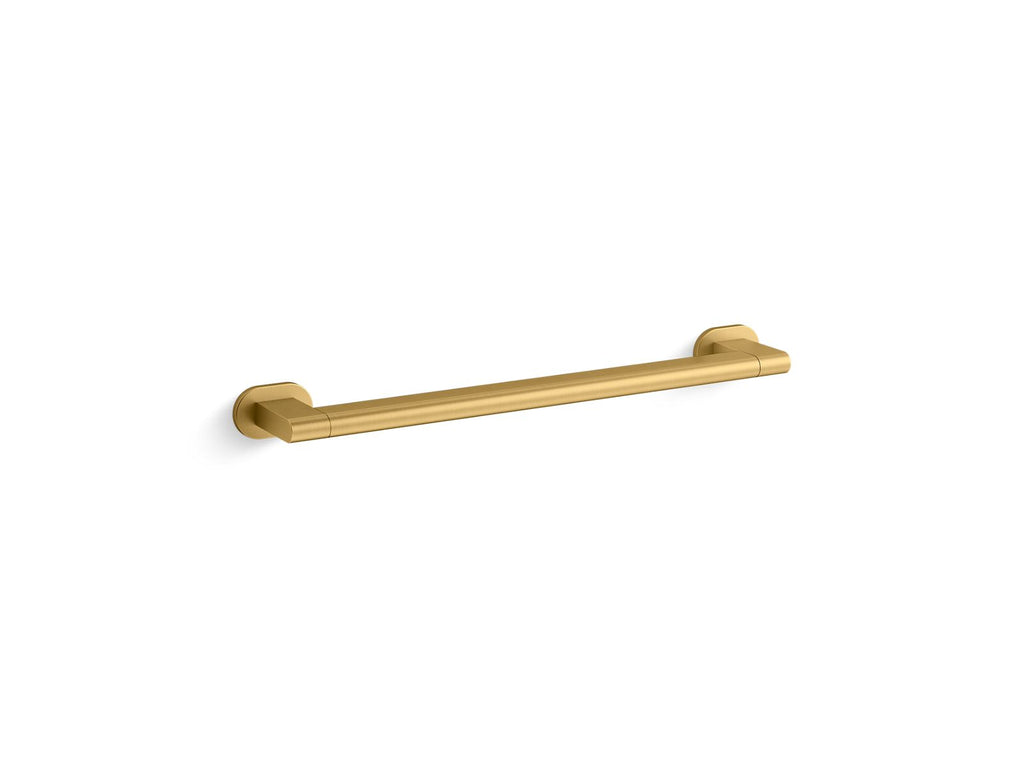 KOHLER K-33457-2MB Belay 18" Grab Bar - Vibrant Brushed Moderne Brass