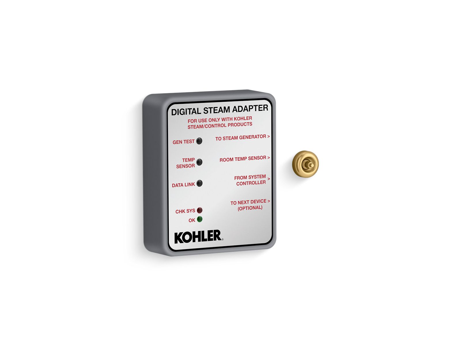 KOHLER K-32311-2MB Invigoration Series Digital Steam Adapter - Vibrant Brushed Moderne Brass