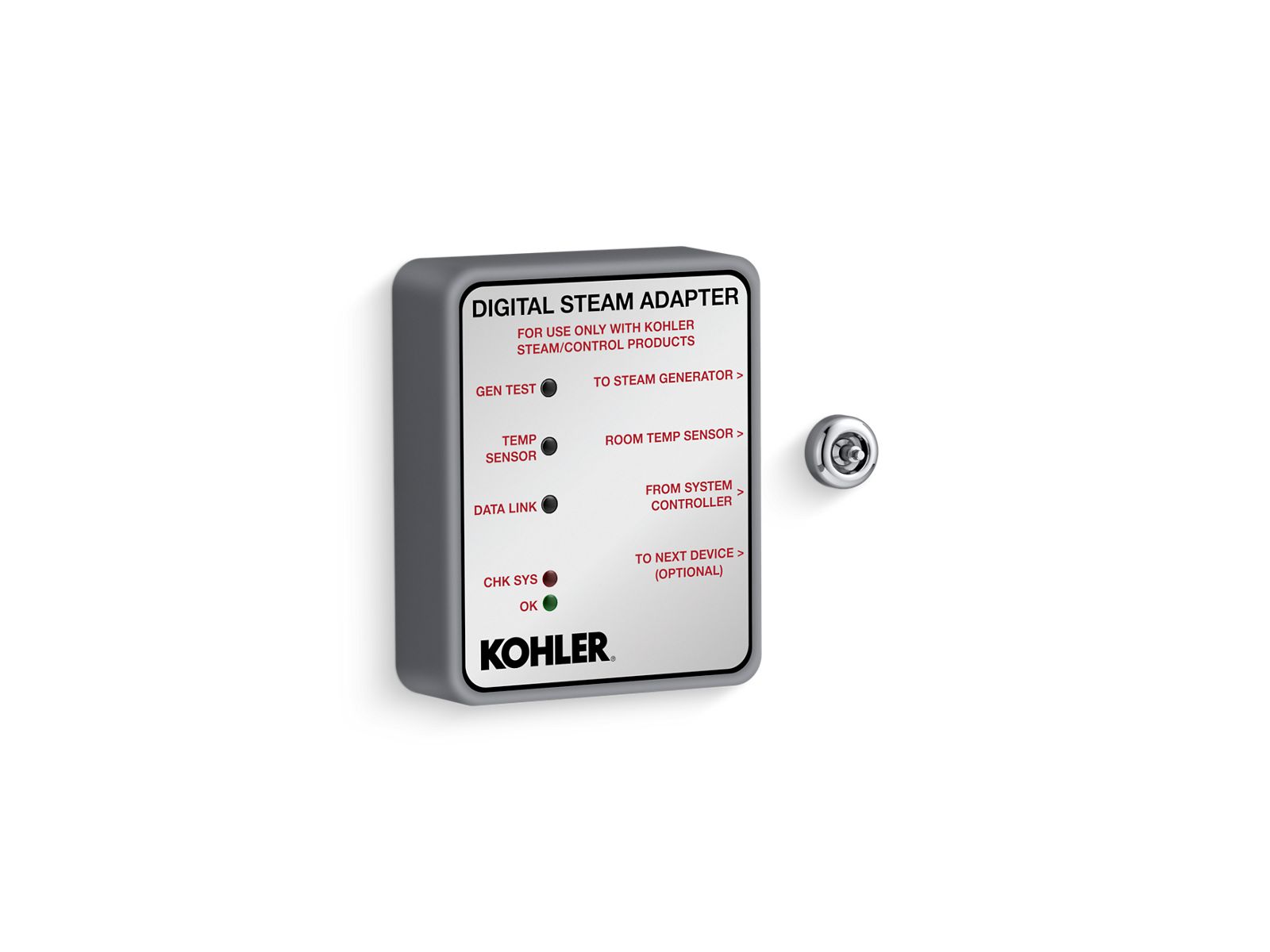 KOHLER K-32311-CP Invigoration Series Digital steam adapter - Polished Chrome