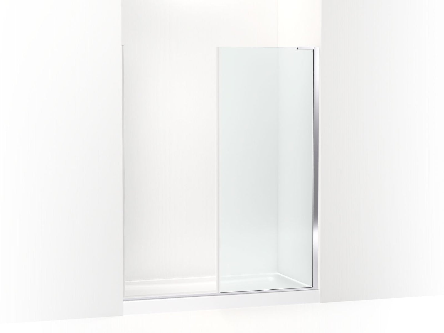 KOHLER K-27717-10L-SHP Composed 3/8" Fixed Panel Glass And Hardware In Bright Polished Silver