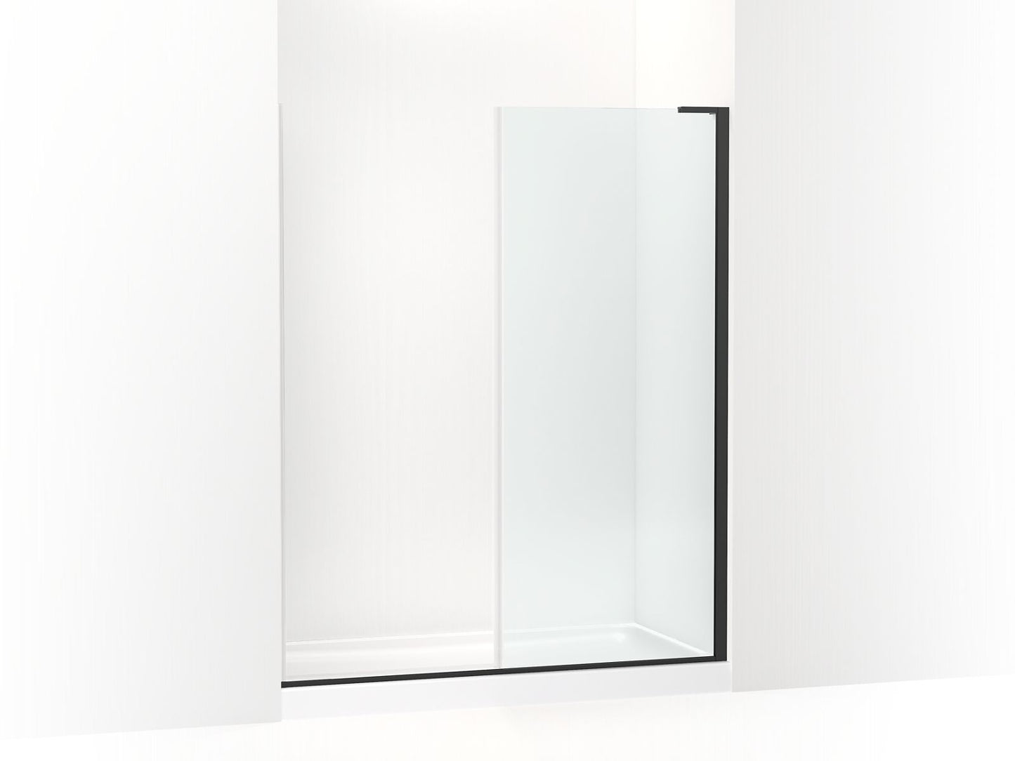 KOHLER K-27717-10L-BL Composed 3/8" Fixed Panel Glass And Hardware In Matte Black