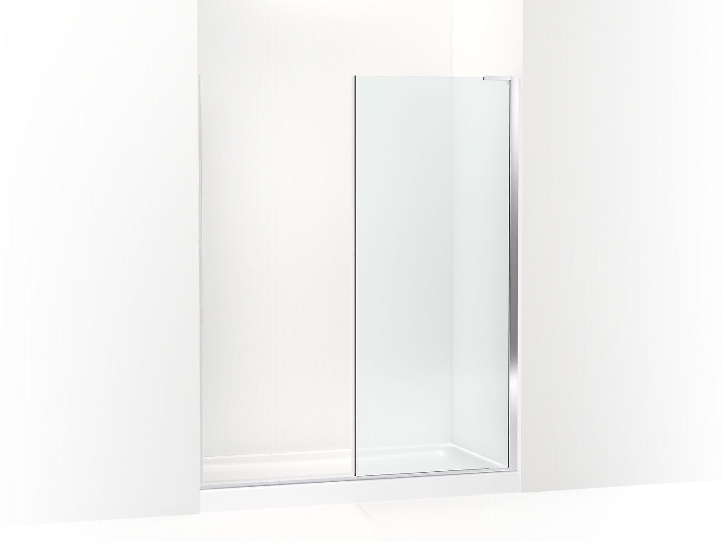 KOHLER K-27716-10L-SHP Composed 3/8" Fixed Panel Glass And Hardware In Bright Polished Silver