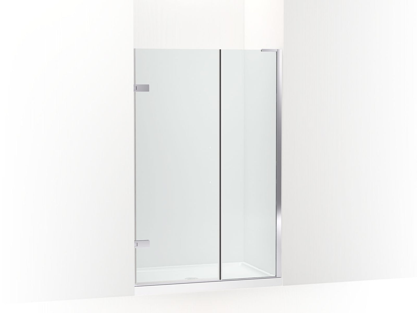 KOHLER K-27714-10L-SHP Composed 3/8" Pivot Door Glass And Hardware, No Handle In Bright Polished Silver