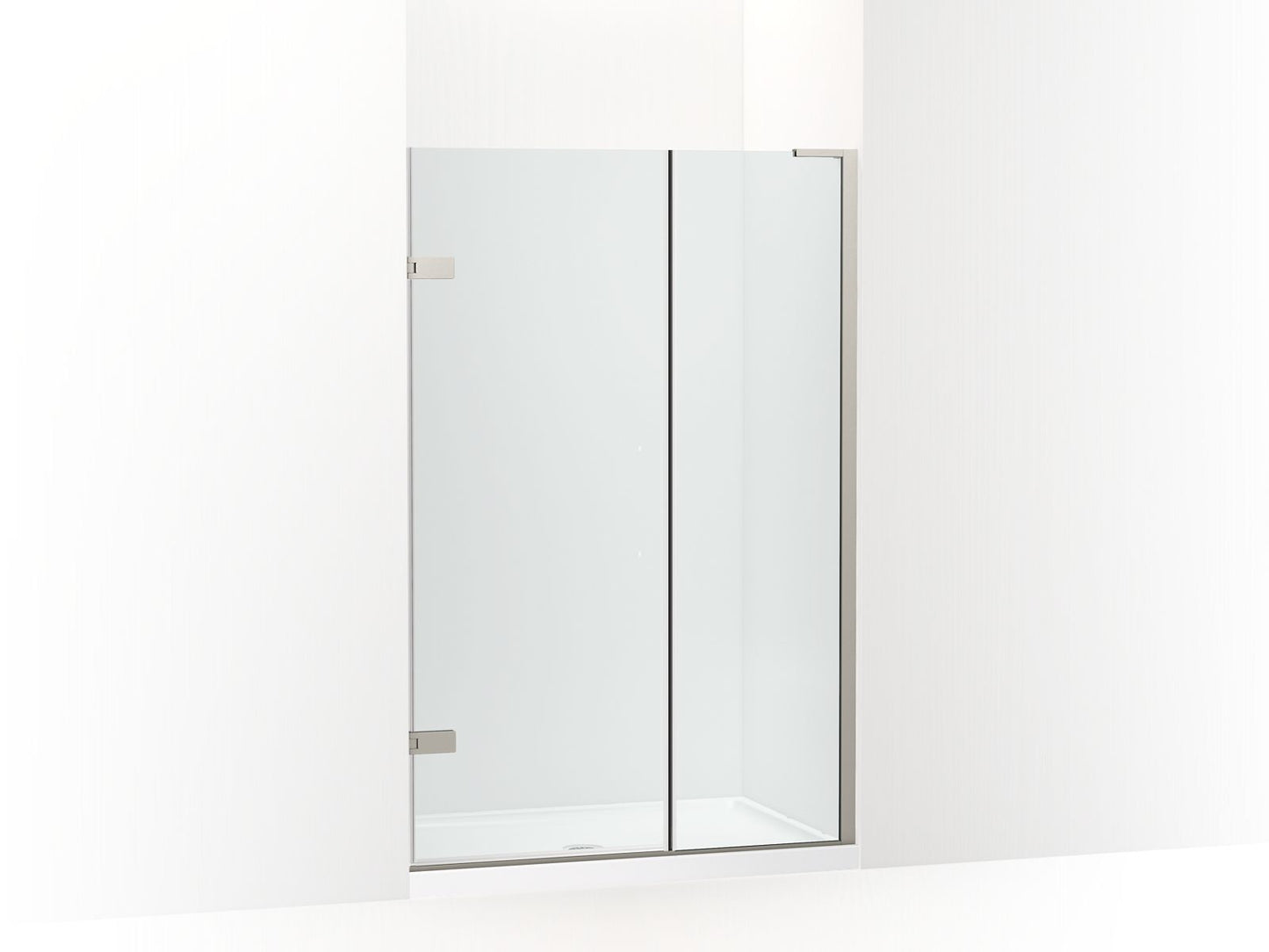 KOHLER K-27714-10L-BNK Composed 3/8" Pivot Door Glass And Hardware, No Handle In Anodized Brushed Nickel