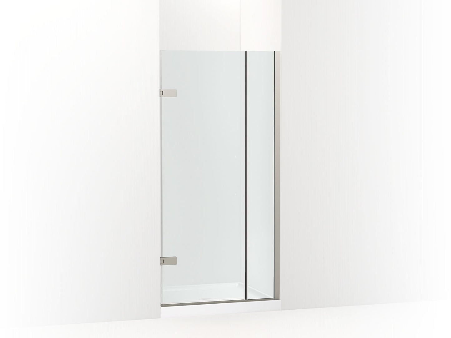 KOHLER K-27709-10L-BNK Composed 3/8" Pivot Door Glass And Hardware, No Handle In Anodized Brushed Nickel