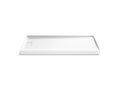 KOHLER K-44161-HW1 Stoneridge 72" X 34" Alcove Shower Base, Left Drain - Honed White