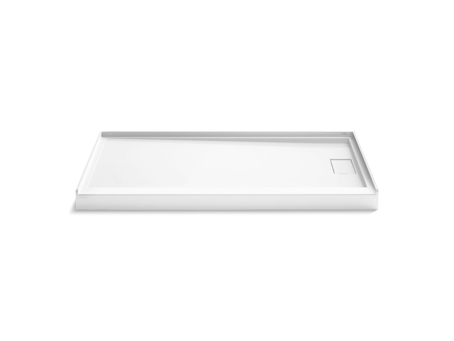 KOHLER Stoneridge K-44159-HW1 Stoneridge 66" X 34" Alcove Shower Base Right Drain - Honed White