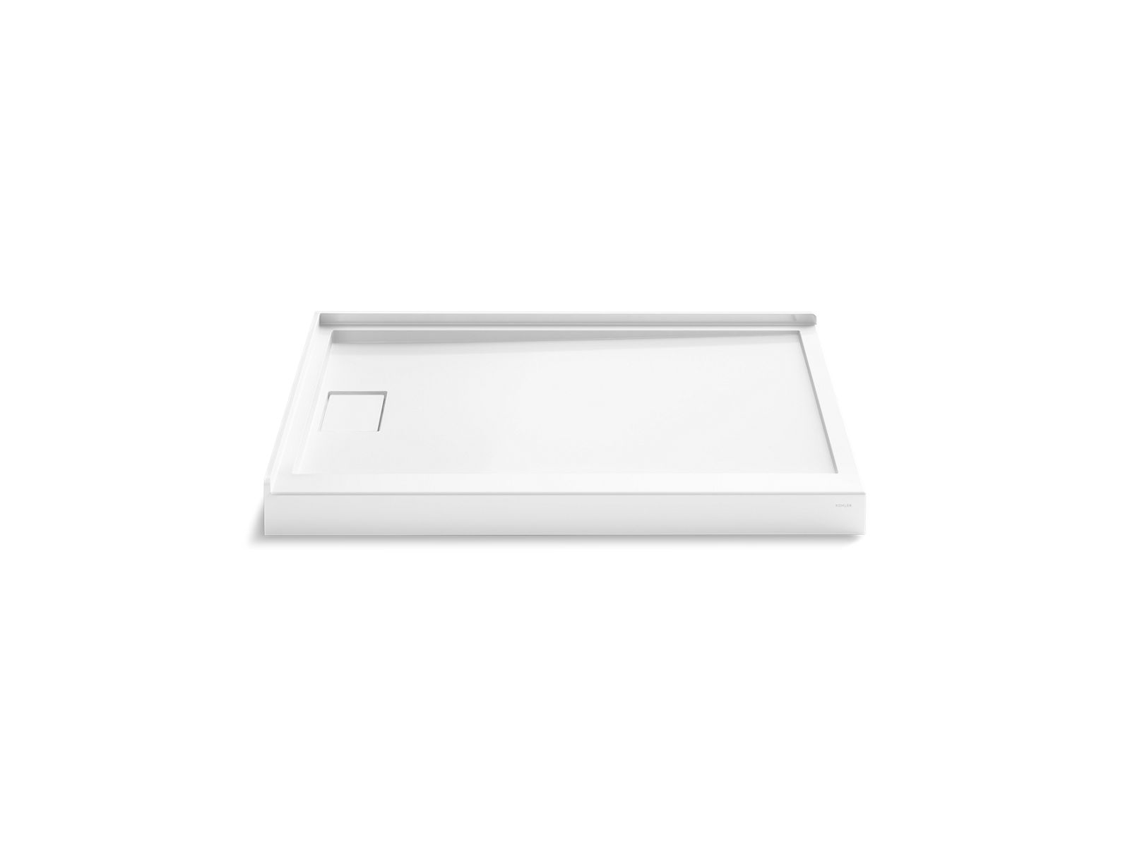 KOHLER K-44144-HW1 Stoneridge 48" X 36" Corner Shower Base, Left Drain - Honed White