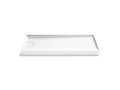 KOHLER K-44147-HW1 Stoneridge 60" X 30" Alcove Shower Base, Left Drain - Honed White