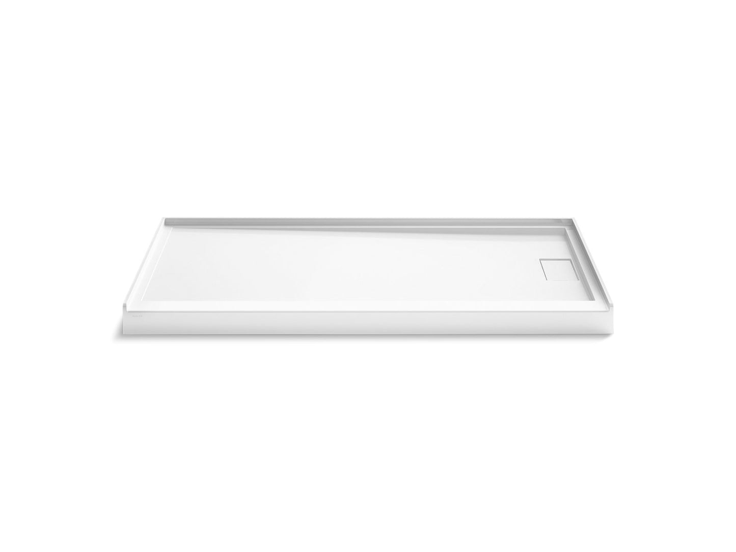 KOHLER Stoneridge K-44162-HW1 Stoneridge 72" X 34" Alcove Shower Base Right Drain - Honed White