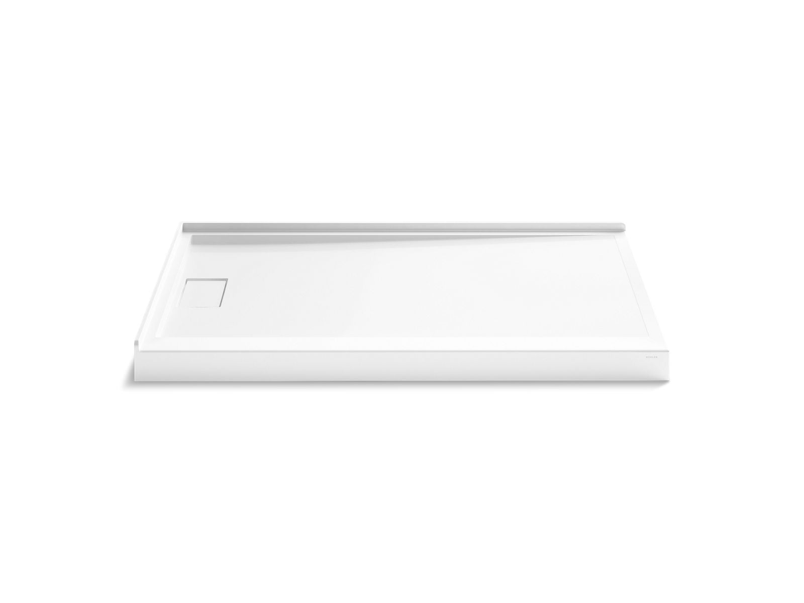 KOHLER K-44155-HW1 Stoneridge 60" X 36" Corner Shower Base, Left Drain - Honed White