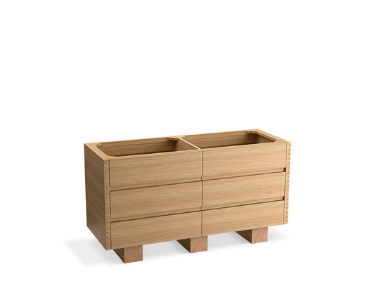 KOHLER K-32299-STT Landshapes by Daniel Arsham 60" bathroom vanity cabinet - Stratified Oak
