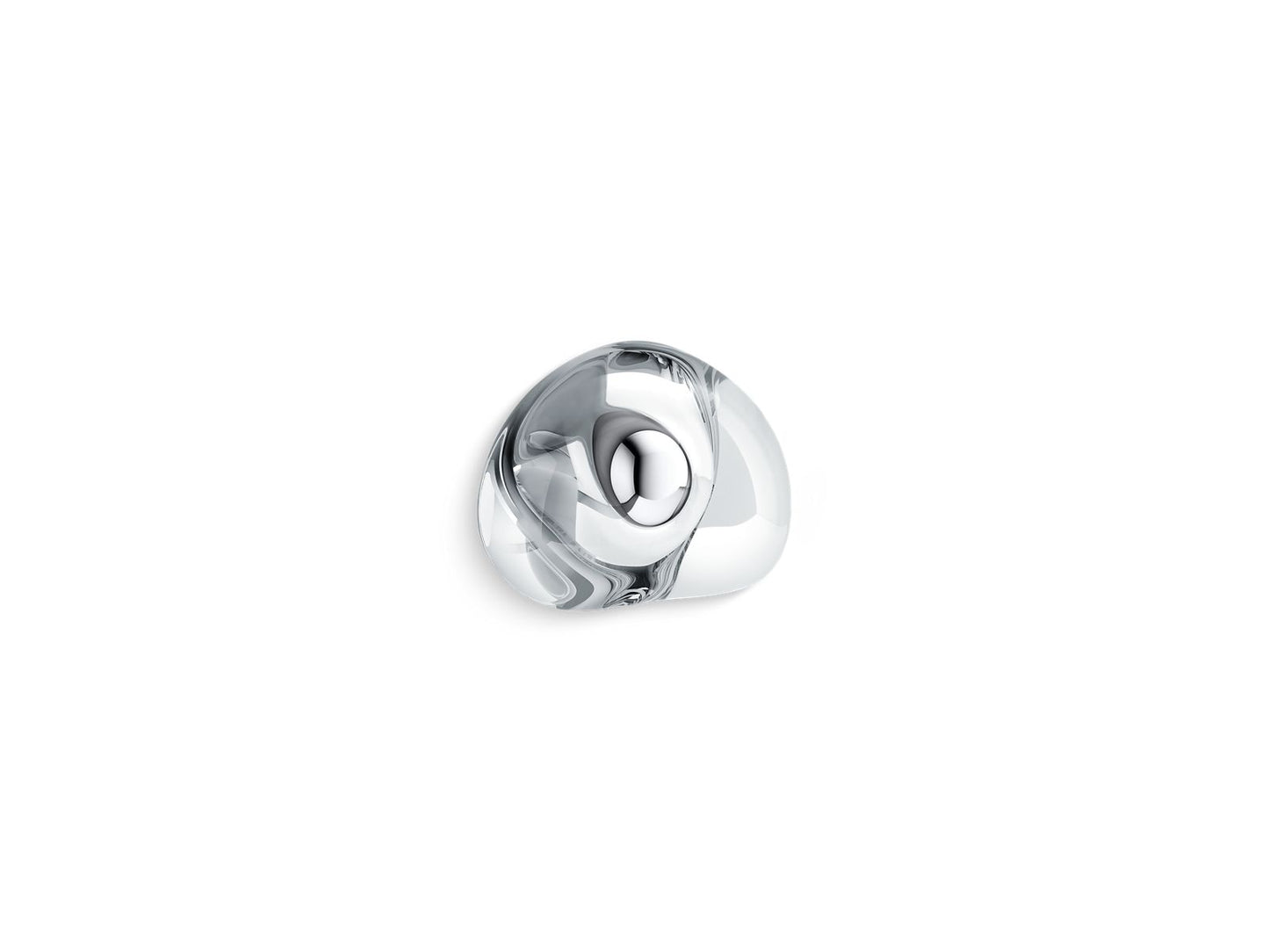 KOHLER K-34748-0L Landshapes by Daniel Arsham Oval cabinet knob - Clear