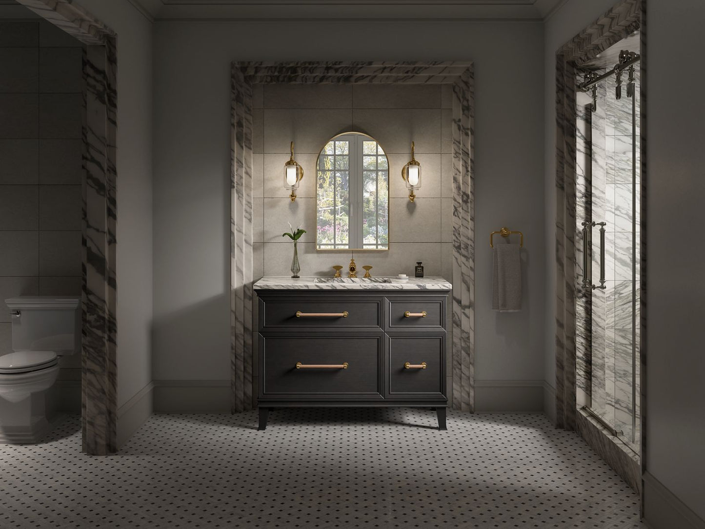 Kohler K-29481-BWK Artifacts 48 In. Bathroom Vanity Cabinet In Carbon Oak