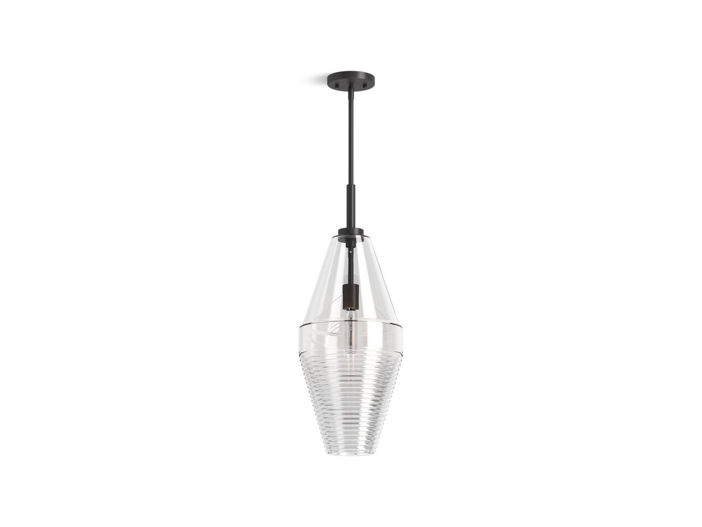 KOHLER 42195-PE01-BLL Simplice Diamond Pendant  -  Matte Black