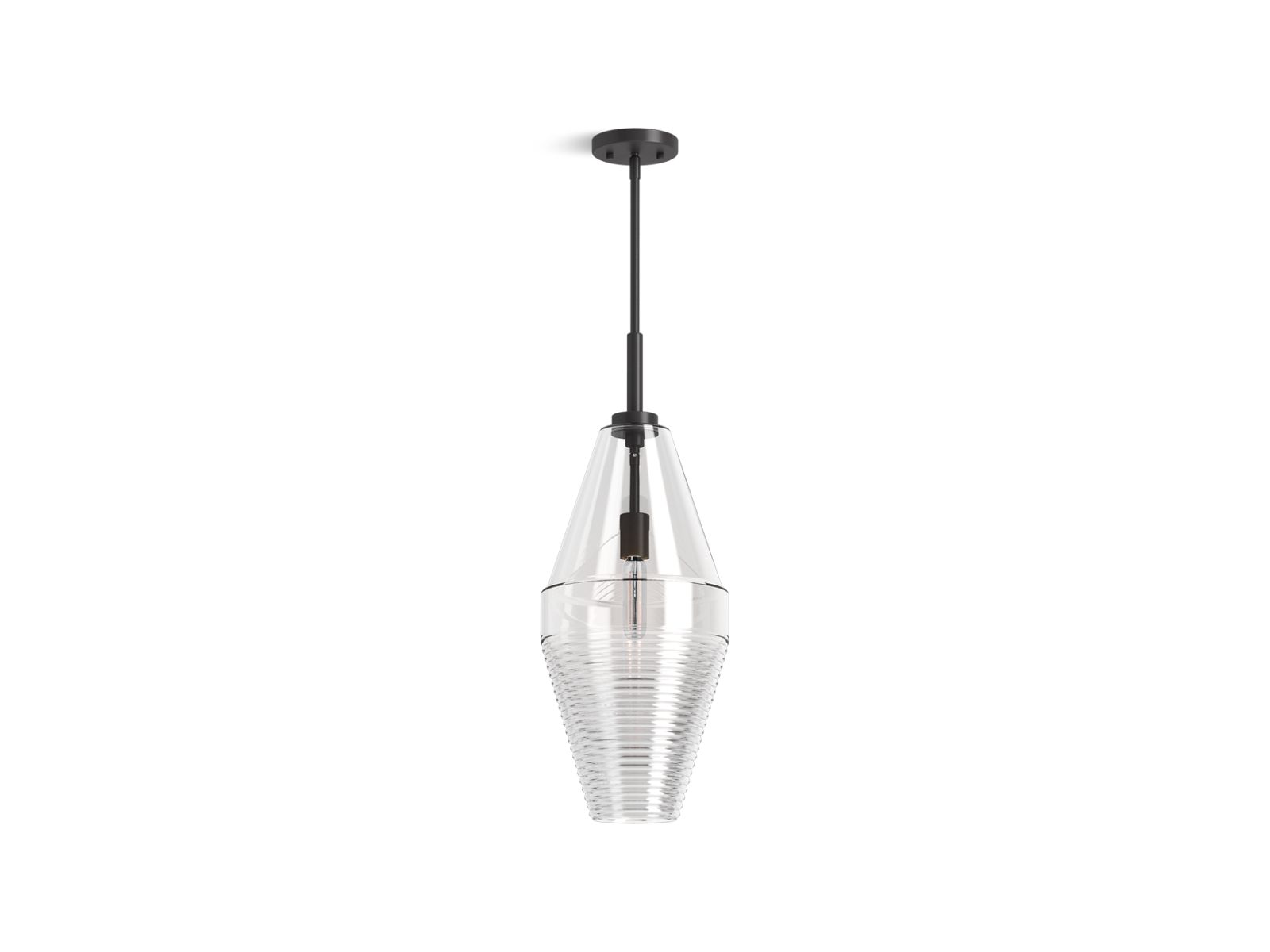 KOHLER 42195-PE01-BLL Simplice Diamond Pendant  -  Matte Black