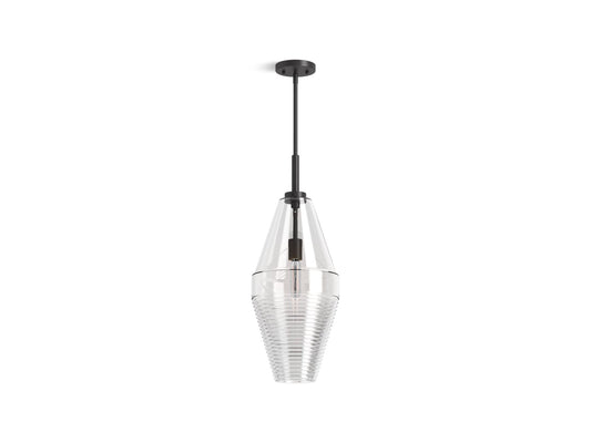 KOHLER 42195-PE01-BLL Simplice Diamond Pendant  -  Matte Black