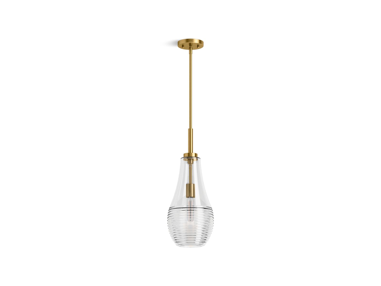 KOHLER K-42196-PE01-2GL Simplice 8" Teardrop Pendant - Brushed Moderne Brass