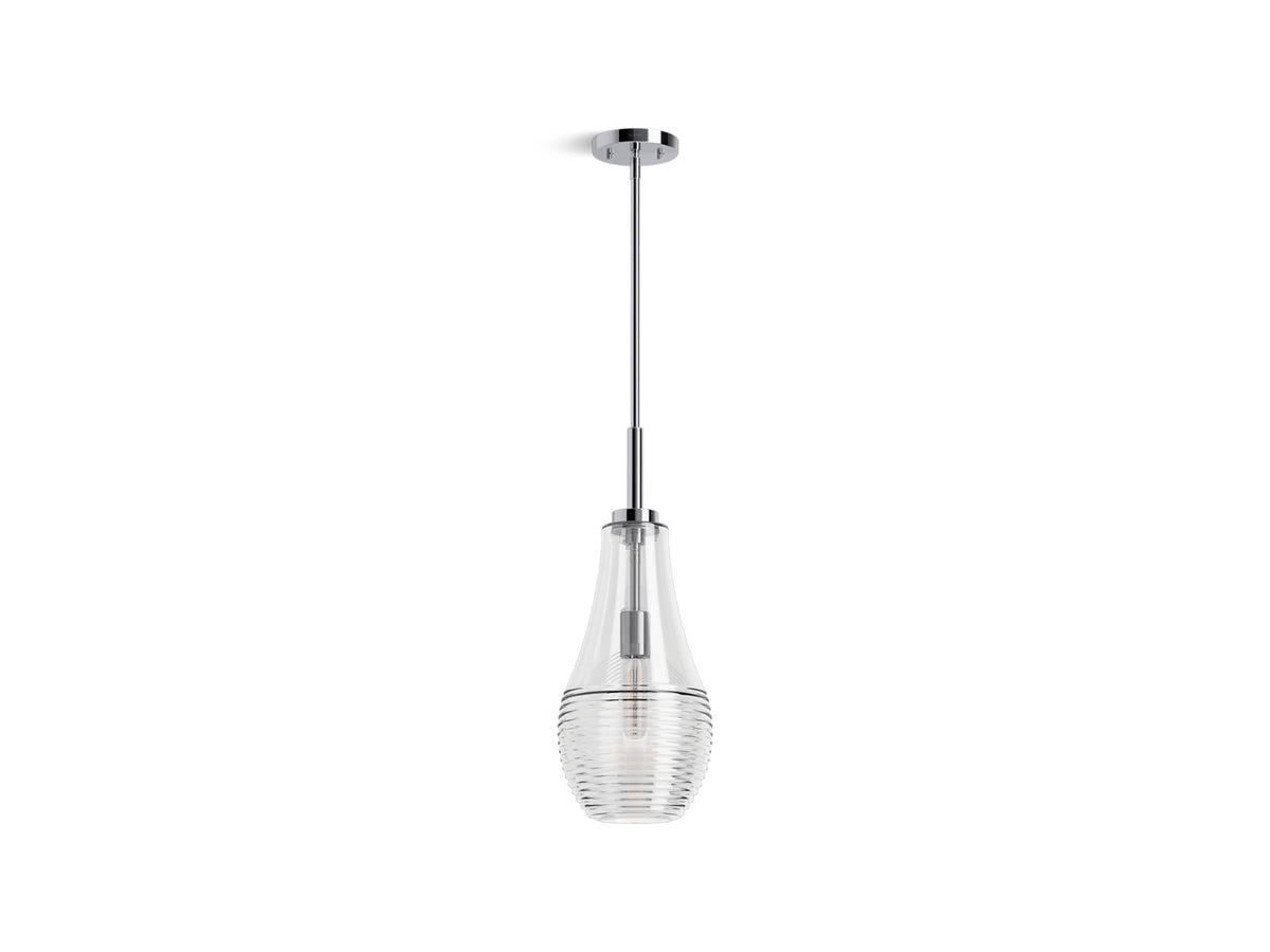 KOHLER K-42196-PE01-CPL Simplice 8" Teardrop Pendant - Polished Chrome