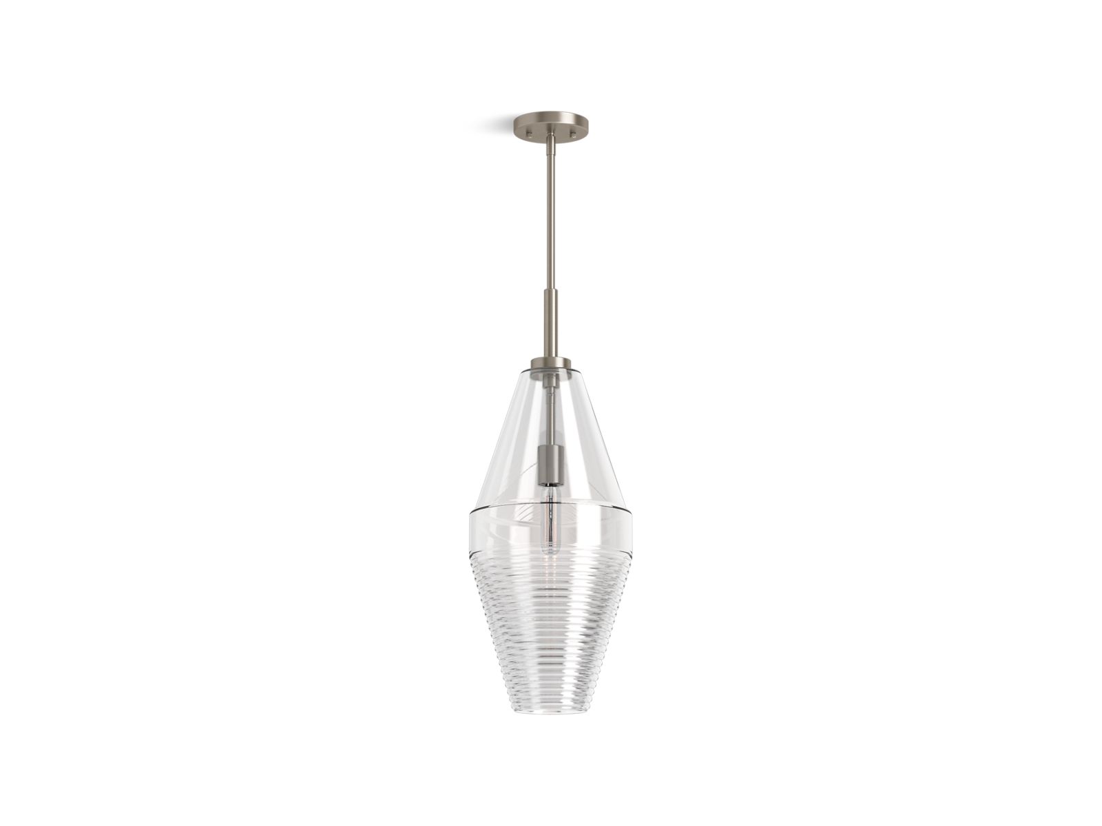 KOHLER K-42195-PE01-BNL Simplice Diamond Pendant - Brushed Nickel