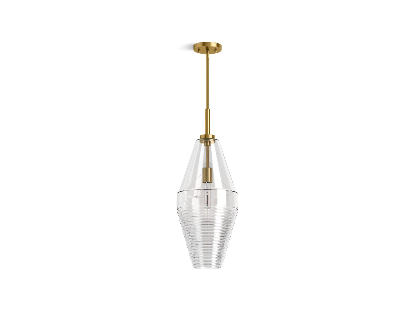 KOHLER 42195-PE01-2GL Simplice Diamond Pendant  -  Brushed Moderne Brass
