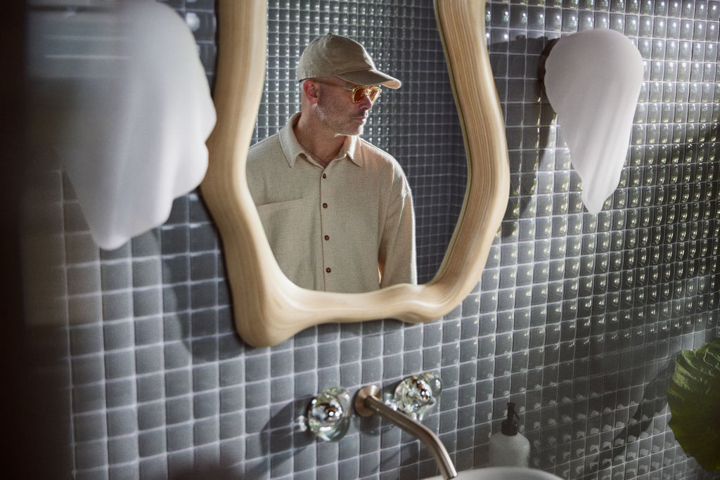 KOHLER K-T77981-CLG-2MB Landshapes By Daniel Arsham Wall-Mount Bathroom Sink Faucet Handle Trim - Vibrant Brushed Moderne Brass