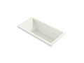 KOHLER K-1167-JH-NY Underscore 60" X 30" Drop-In Heated Whirlpool Bath In Dune