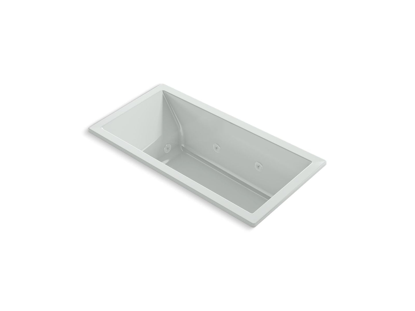 KOHLER K-1167-JH-95 Underscore 60" X 30" Drop-In Heated Whirlpool Bath In Ice Grey