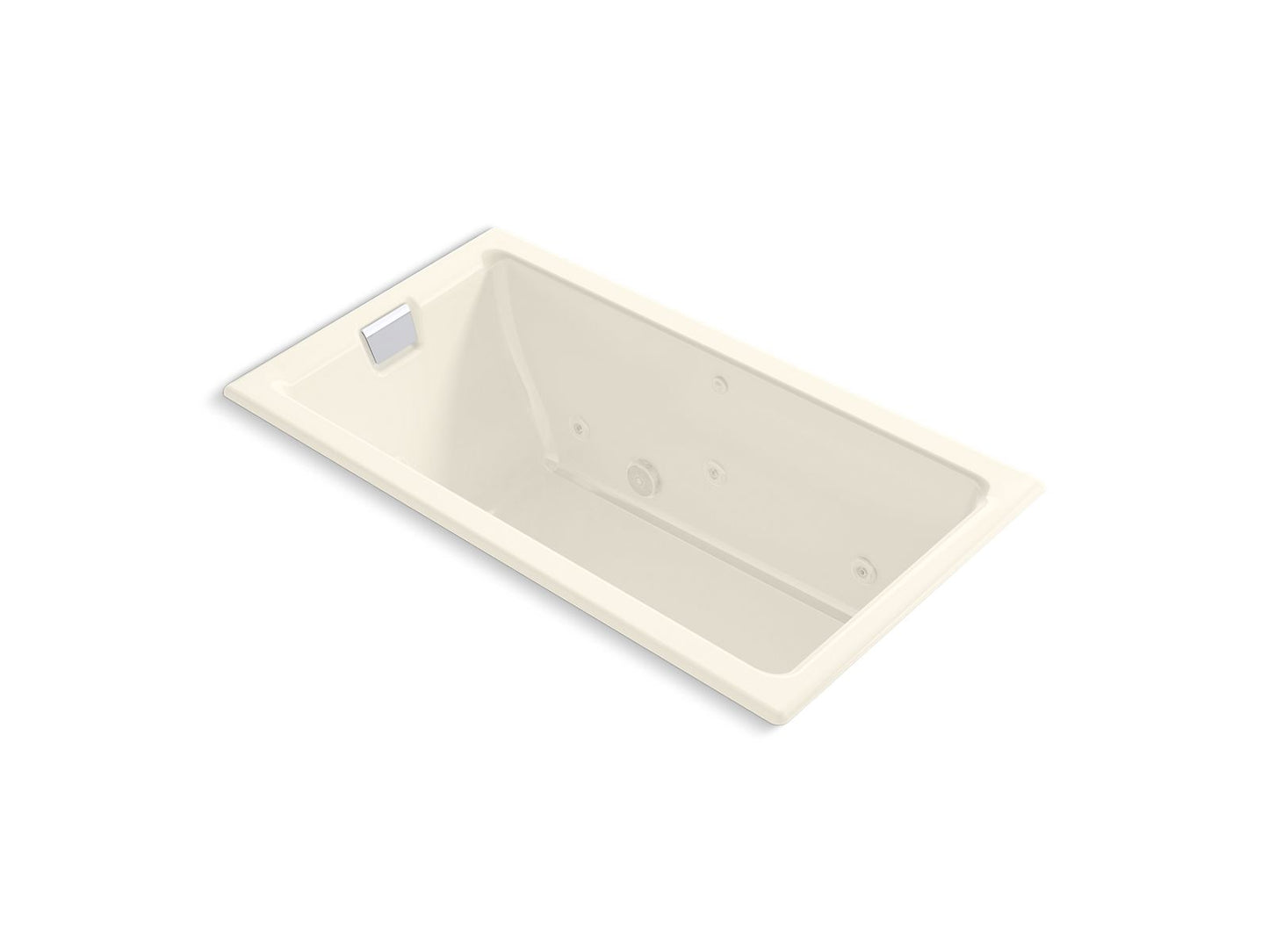 KOHLER K-856-JH-96 Tea-For-Two 66" X 36" Drop-In/Undermount Whirlpool Bath In Biscuit