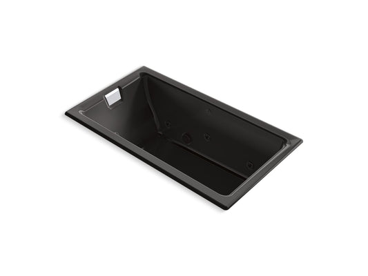 KOHLER K-856-JH-7 Tea-For-Two 66" X 36" Drop-In/Undermount Whirlpool Bath In Black Black