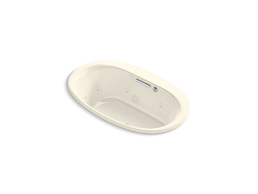 KOHLER K-5714-XHGH-96 Underscore 59-3/4" X 35-3/4" Drop-In Heated Bubblemassage Air Bath With Whirlpool In Biscuit