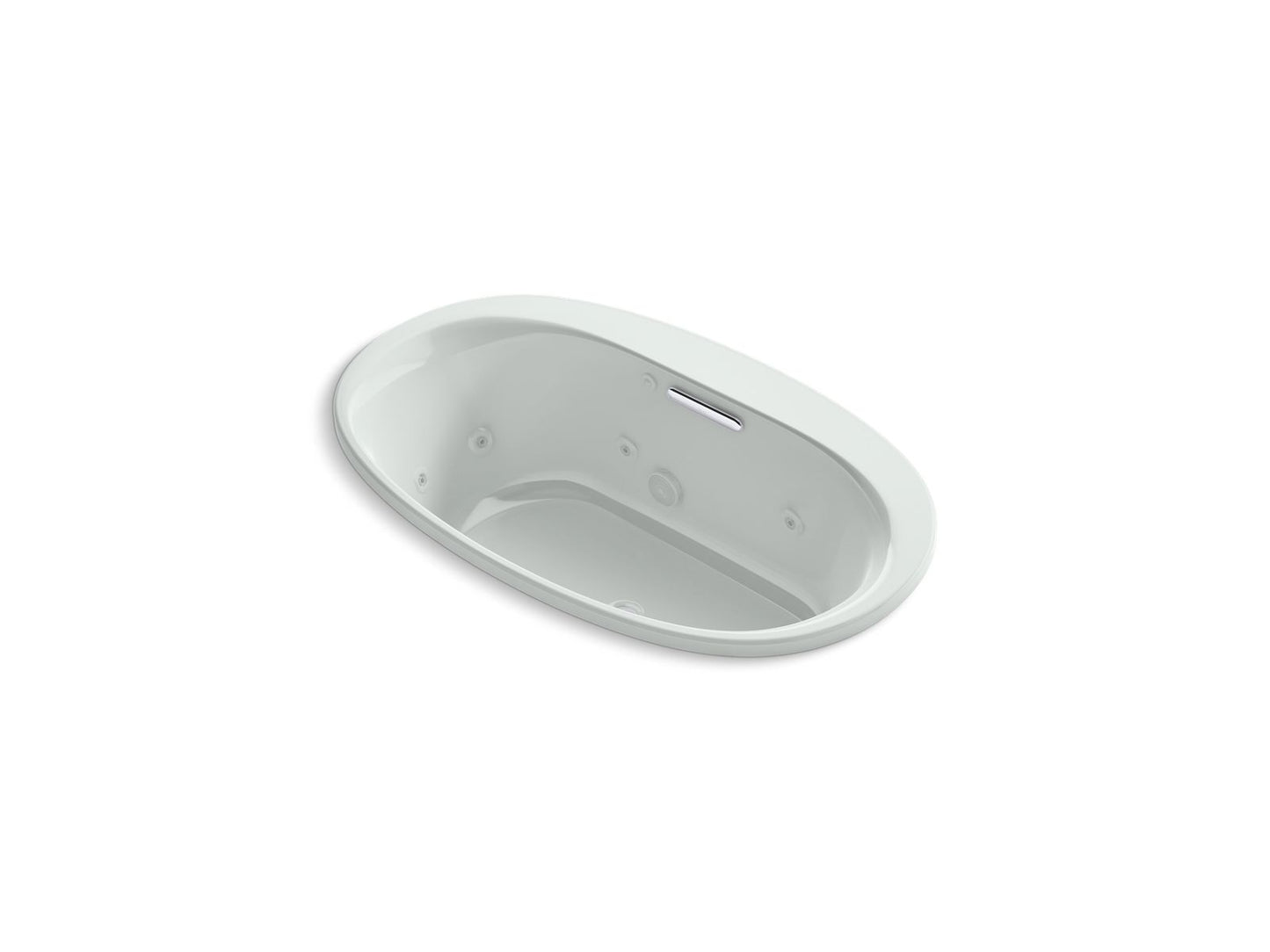 KOHLER K-5714-JH-95 Underscore 60" X 36" Drop-In Heated Whirlpool Bath In Ice Grey